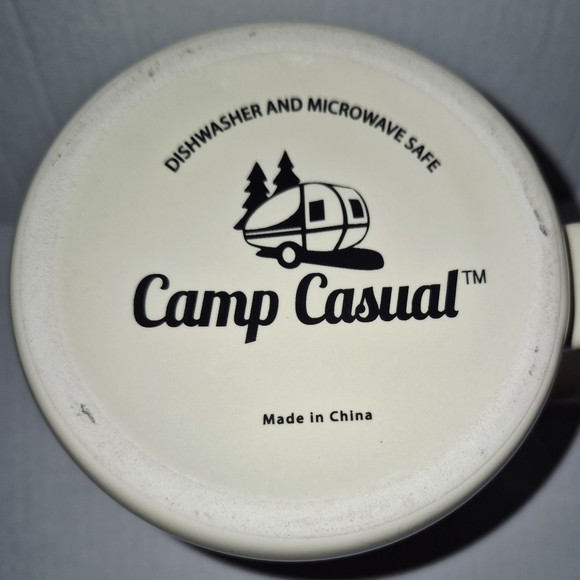 Vintage Camping Mug with Black Rim - Picture 3 of 3